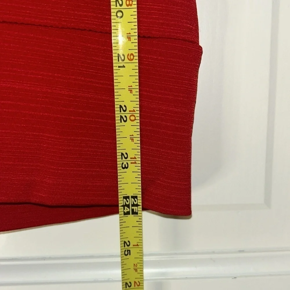 Fun, Red Top w/ Cowl Neck and Chain Halter: Size L - Picture 5 of 7